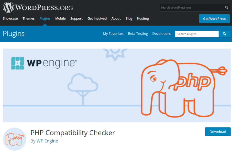 PHP compatibility checker plugin screenshot