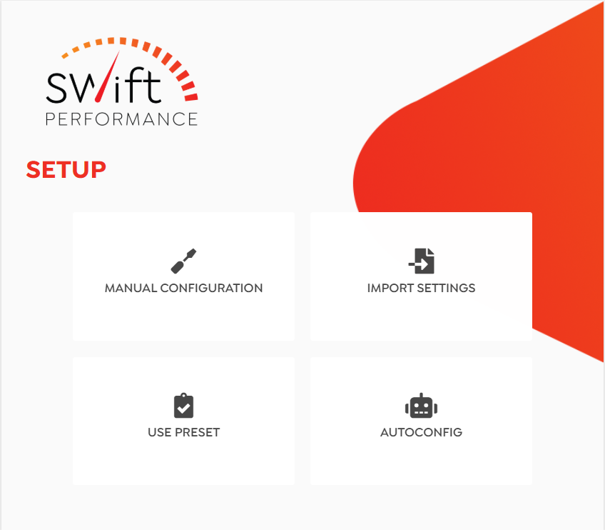Swift Performance Setup Wizard - Dashboard