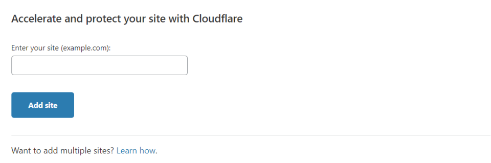 screenshot Cloudflare adding website